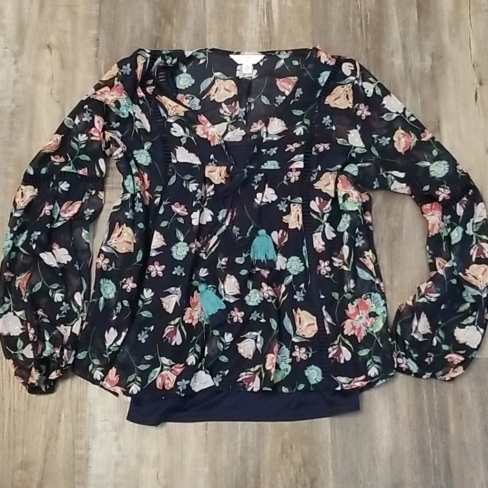 Time and Tru Boho Blouse